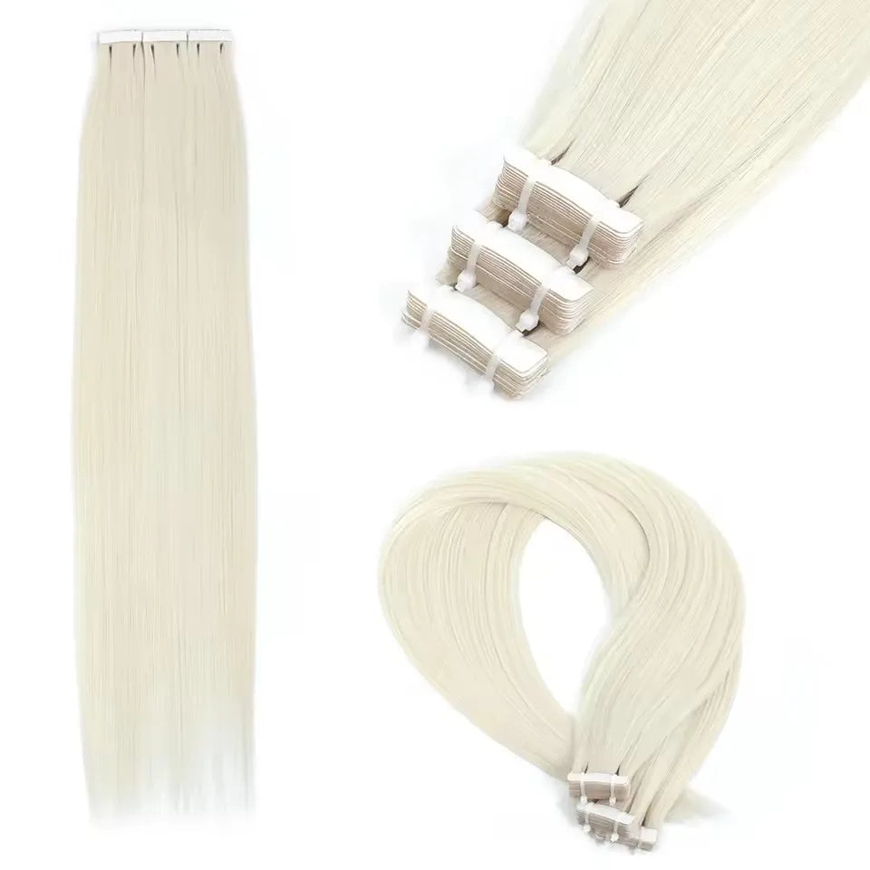 NEW⭐️ PACK 20 PIEZAS EXTENSIONES ADHESIVAS 66 CM CALIDAD PREMIUM🥇  SIMILAR AL NATURAL