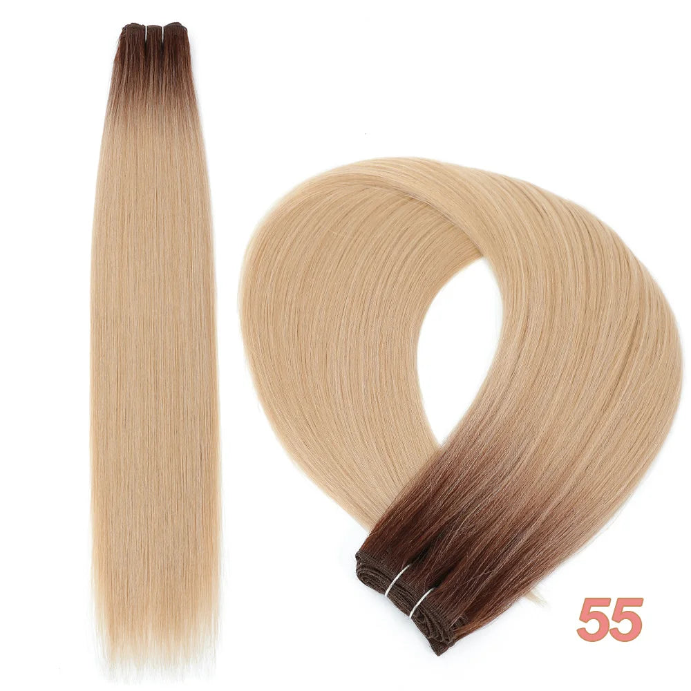 MAZO Extensiones de Cabello PREMIUM🥇 Similar al Natural Tonos Balayage Hasta 70 cm Largo