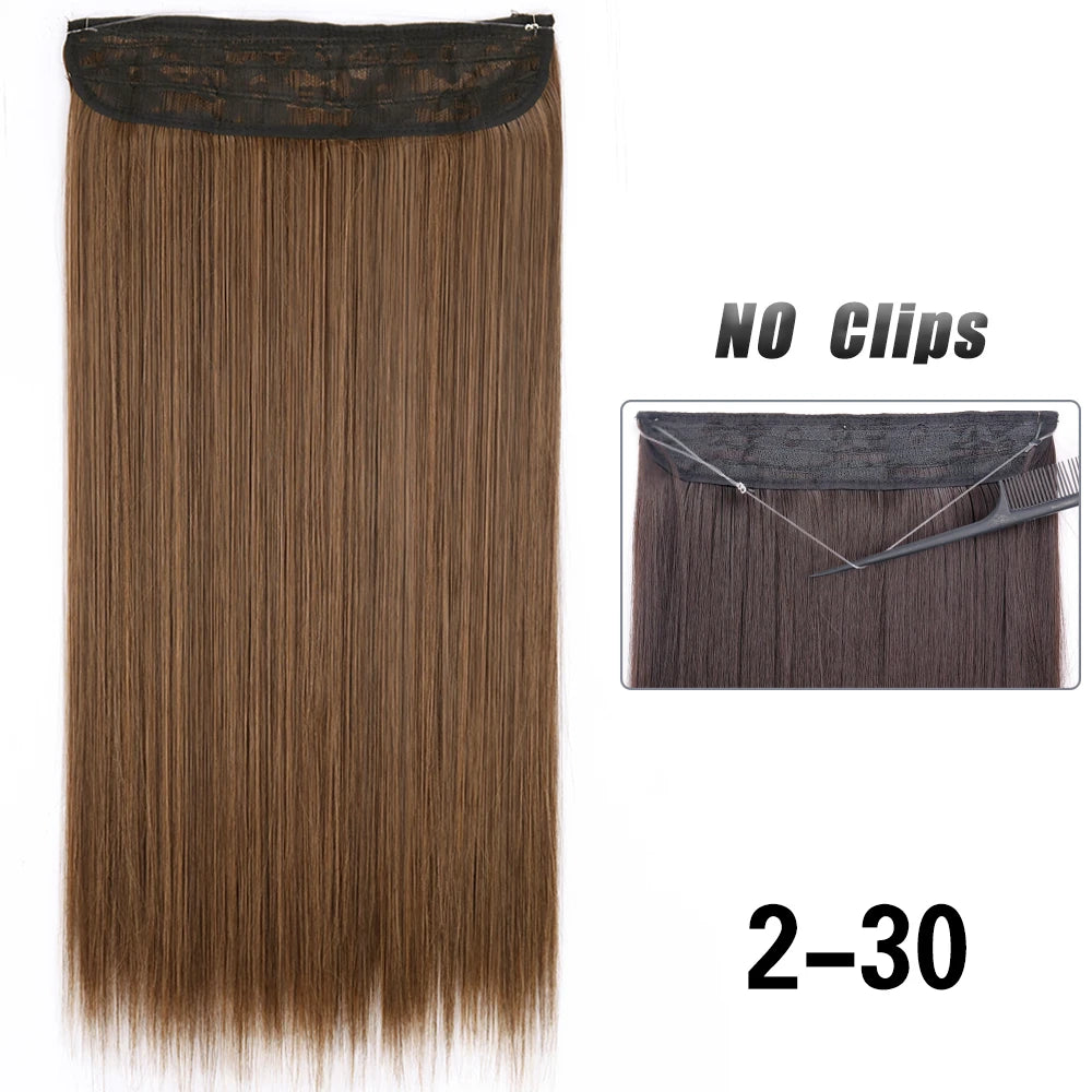 EXTENSIONES HILO INVISIBLE 80 cm Largo CABELLO 100% Similar al Cabello Natural 🥇