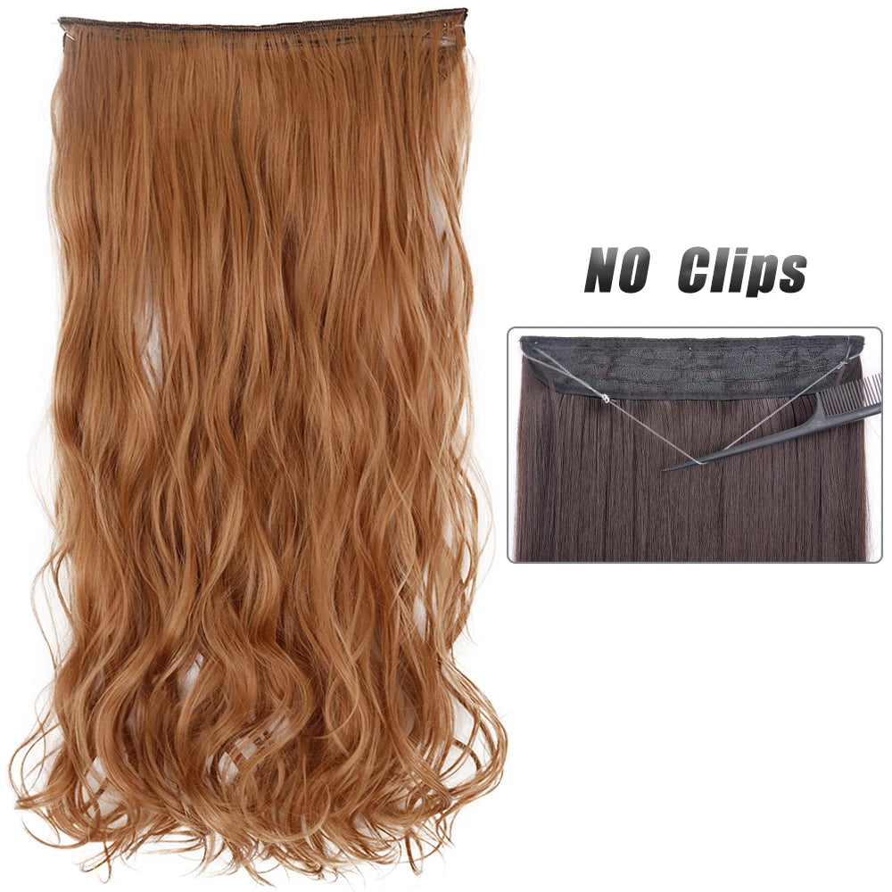 EXTENSIONES HILO INVISIBLE 80 cm Largo CABELLO 100% Similar al Cabello Natural 🥇