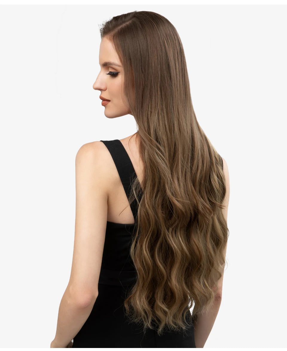 MAXI CORTINA HILO INVIBLE Balayage Semi Natural🥇 60 cm