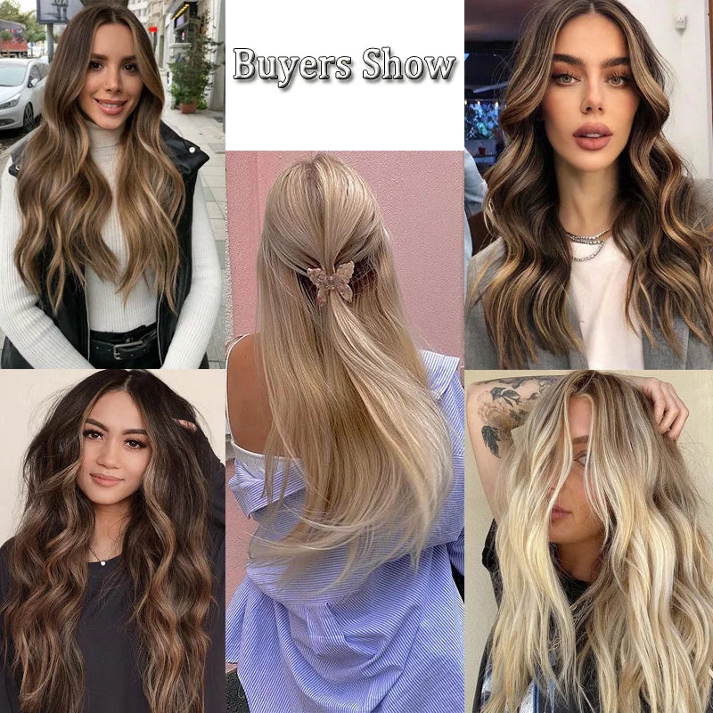Extensiones Cabello Natural 100% Pegatina Invisible 60 cm Largo