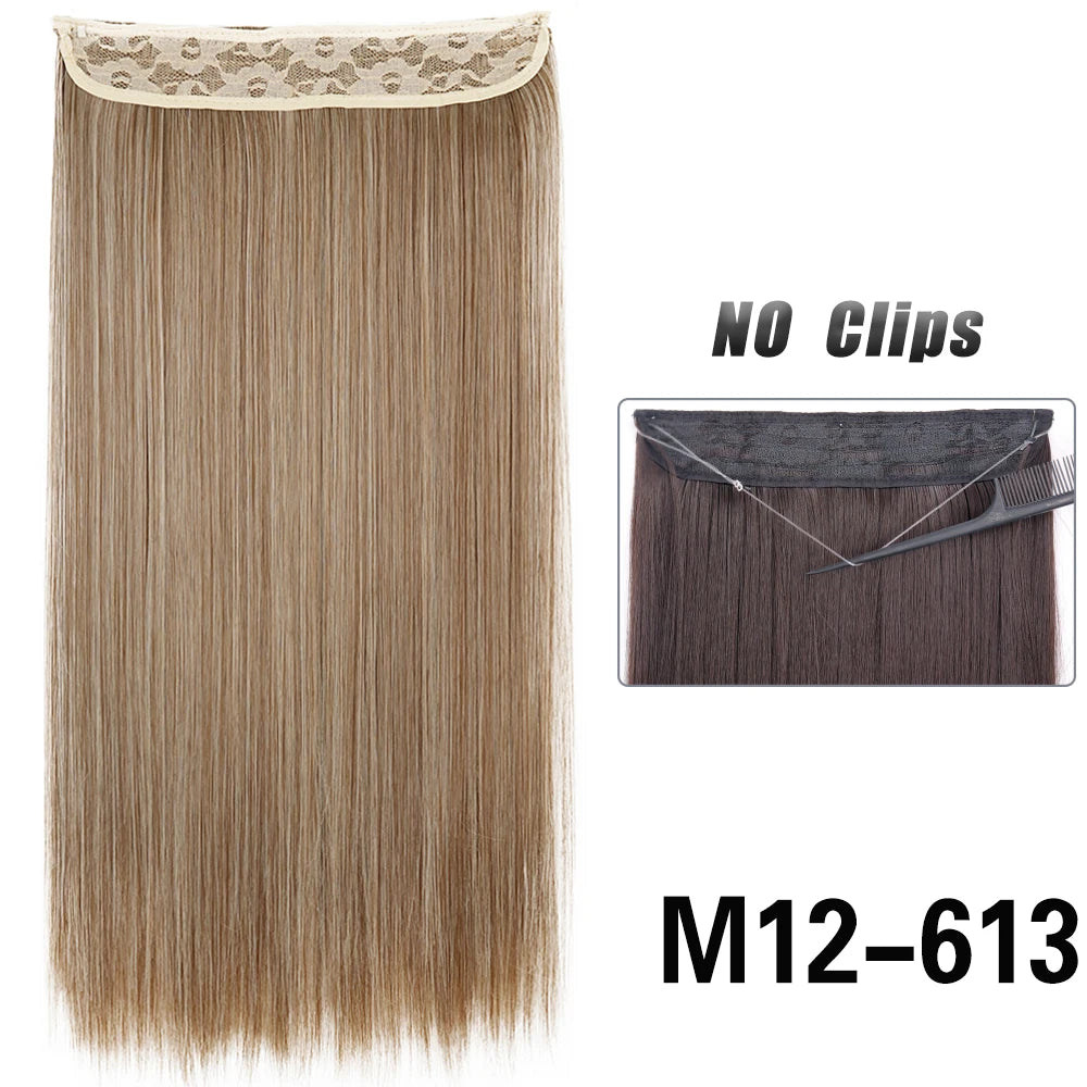 EXTENSIONES HILO INVISIBLE 80 cm Largo CABELLO 100% Similar al Cabello Natural 🥇