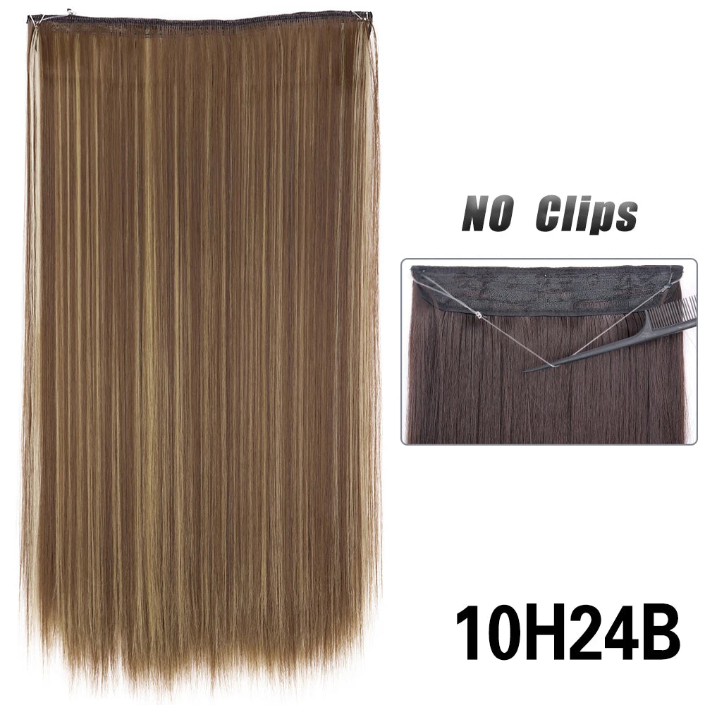 EXTENSIONES HILO INVISIBLE 80 cm Largo CABELLO 100% Similar al Cabello Natural 🥇