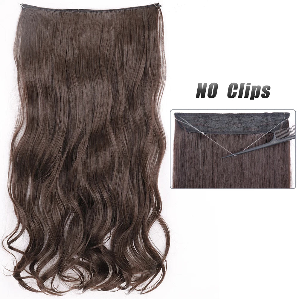 EXTENSIONES HILO INVISIBLE 80 cm Largo CABELLO 100% Similar al Cabello Natural 🥇