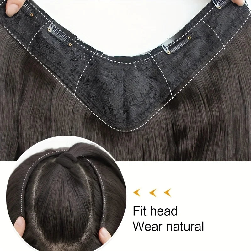 2X1 🛍️ EXTENSIONES CORTINA  V 4 Clip 70 cm Largo CABELLO 100% Similar al Cabello Natural 🥇