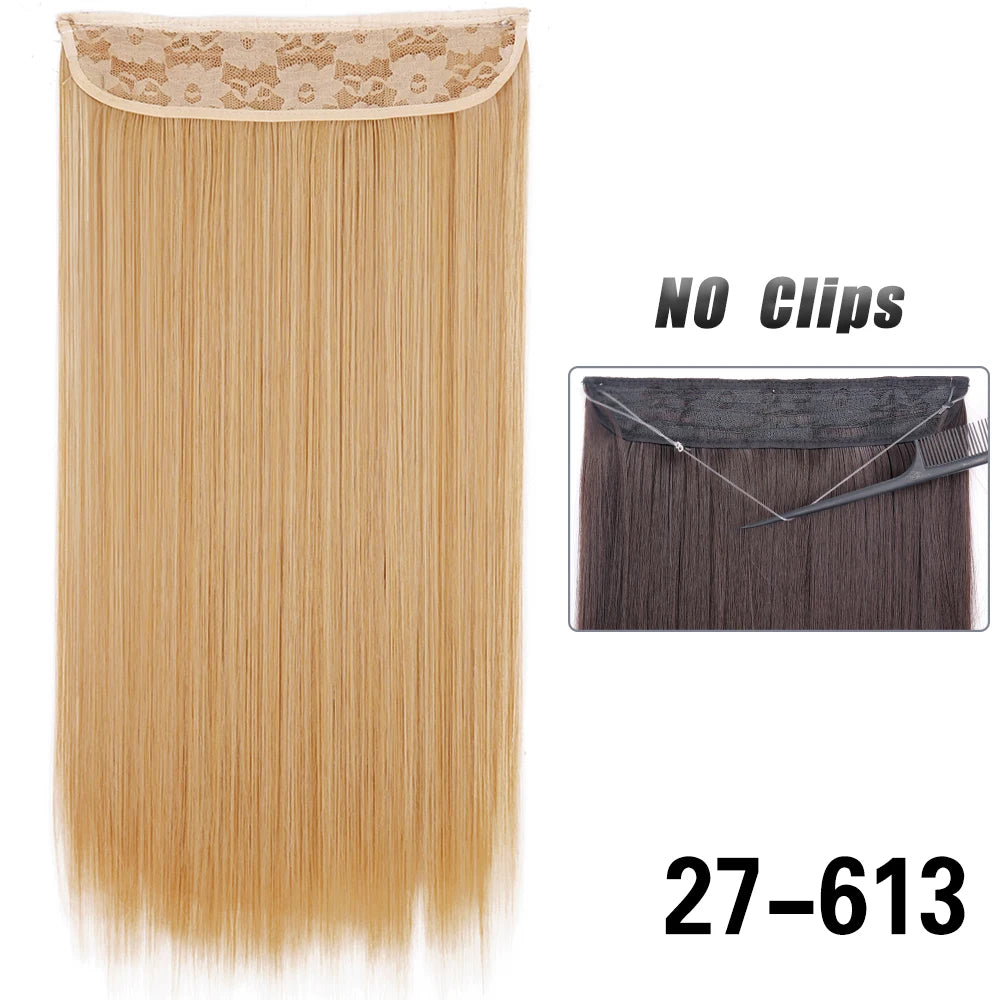 EXTENSIONES HILO INVISIBLE 80 cm Largo CABELLO 100% Similar al Cabello Natural 🥇