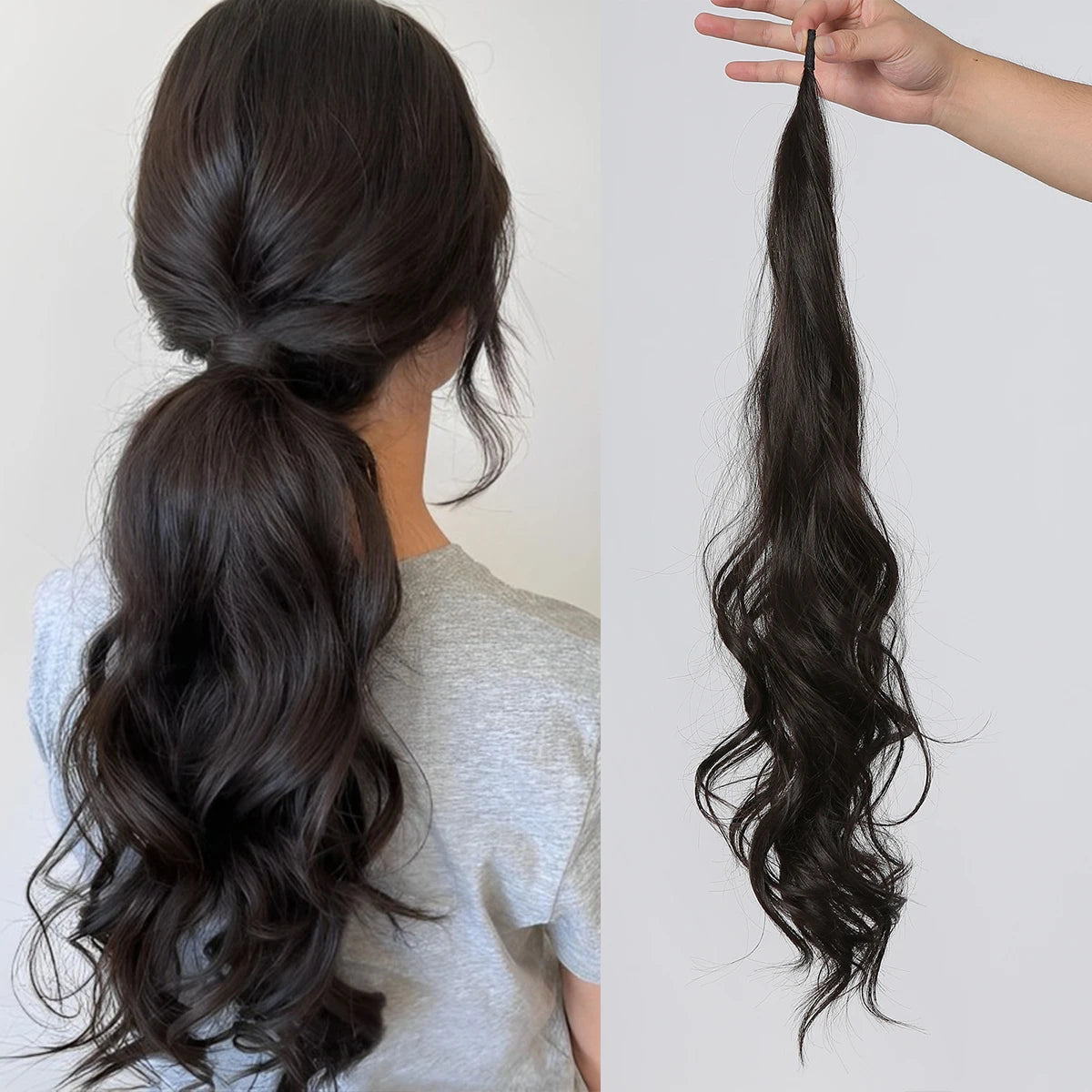 Coleta Balayage 66 cm largo Semi Natural 🥇