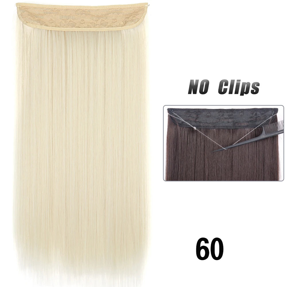 EXTENSIONES HILO INVISIBLE 80 cm Largo CABELLO 100% Similar al Cabello Natural 🥇