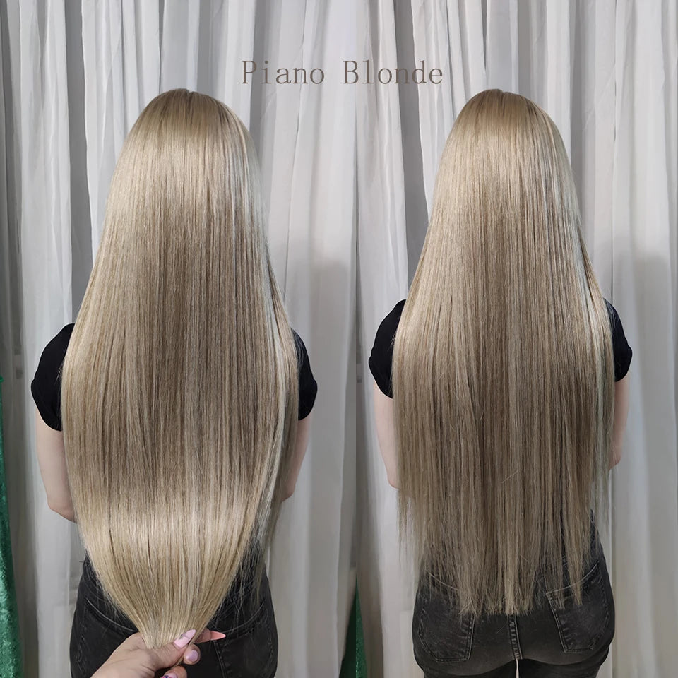 MAZO Extensiones de Cabello PREMIUM🥇 Similar al Natural Tonos Balayage Hasta 70 cm Largo