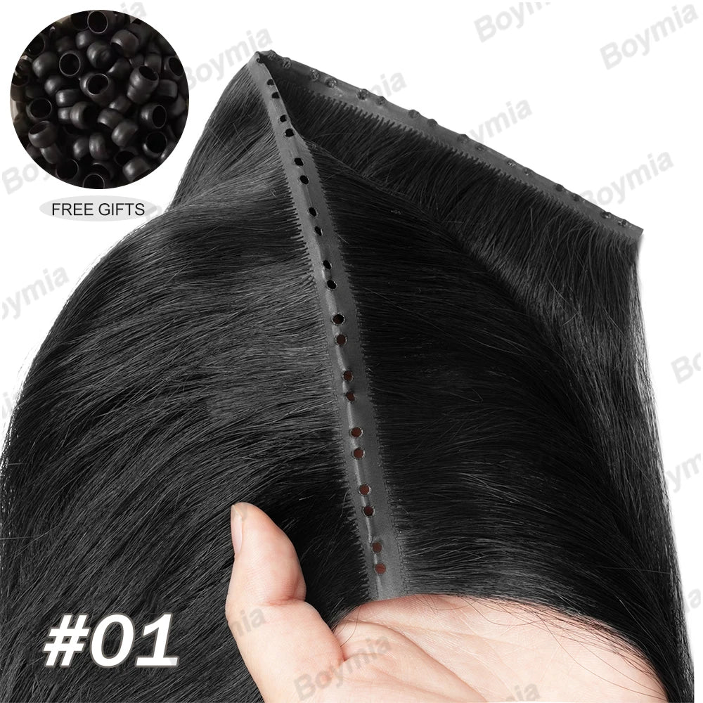 Extensiones de cabello Virgen 100% Natural con trama de mariposa  Invisible 60 cm largo