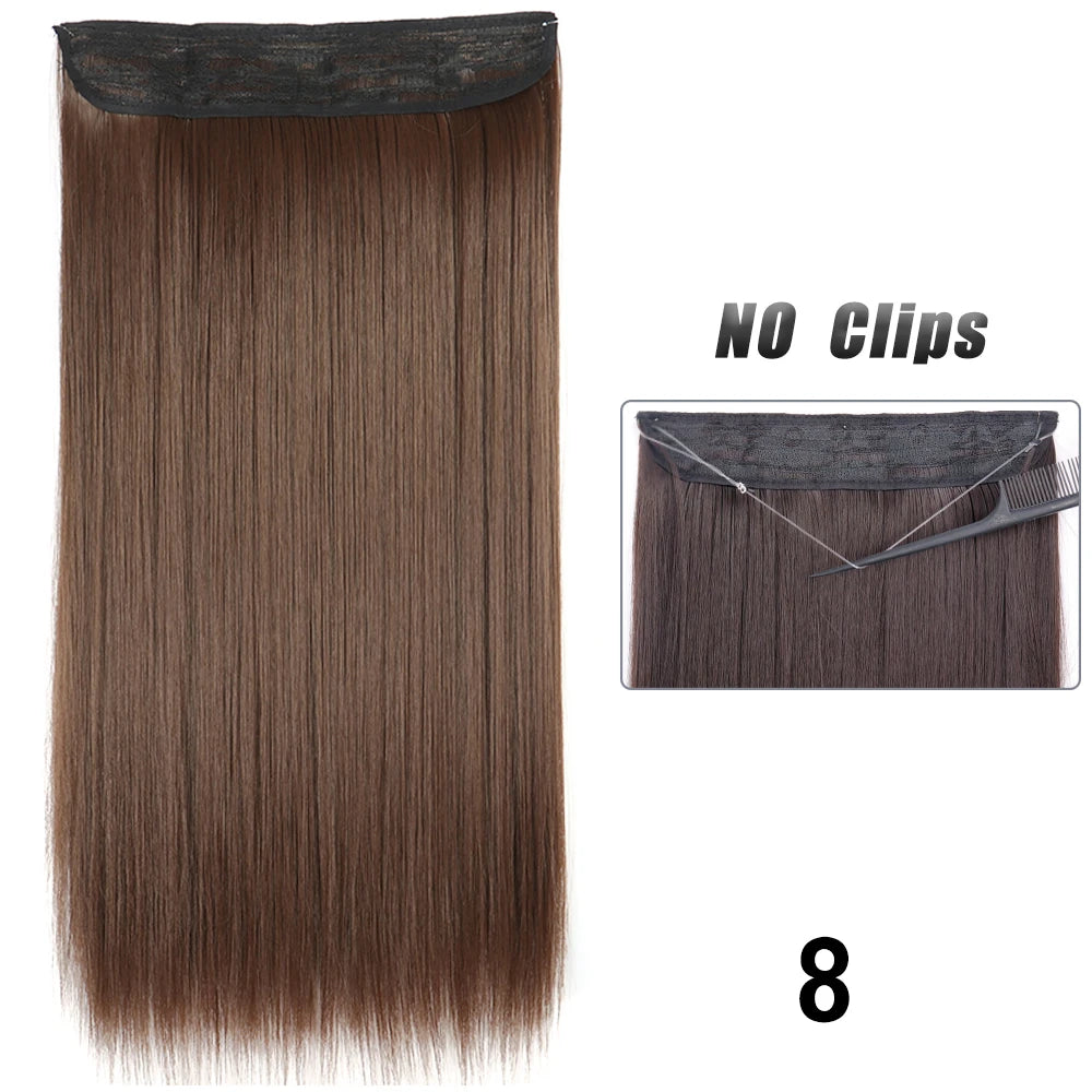 EXTENSIONES HILO INVISIBLE 80 cm Largo CABELLO 100% Similar al Cabello Natural 🥇