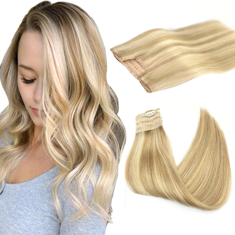 Extensiones de Cabello Natural 100% ©️ Balayage Hilo Invisible
