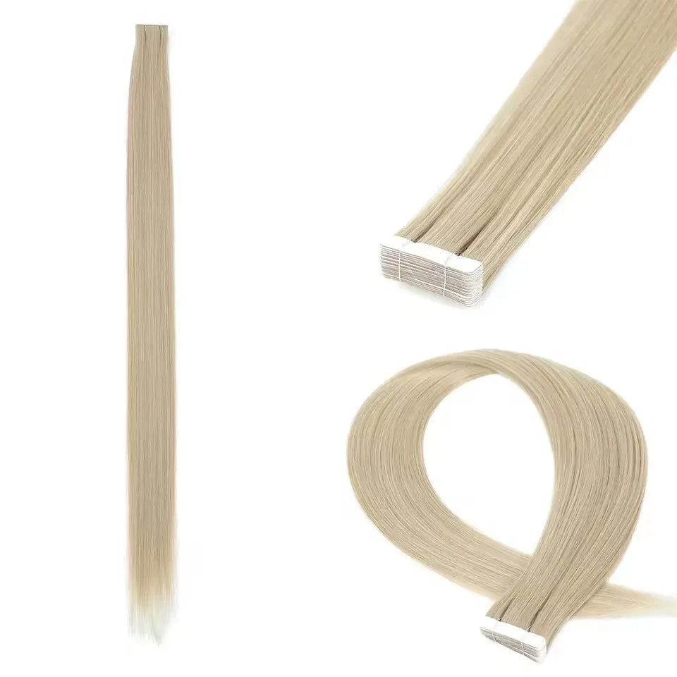 NEW⭐️ PACK 20 PIEZAS EXTENSIONES ADHESIVAS 66 CM CALIDAD PREMIUM🥇  SIMILAR AL NATURAL