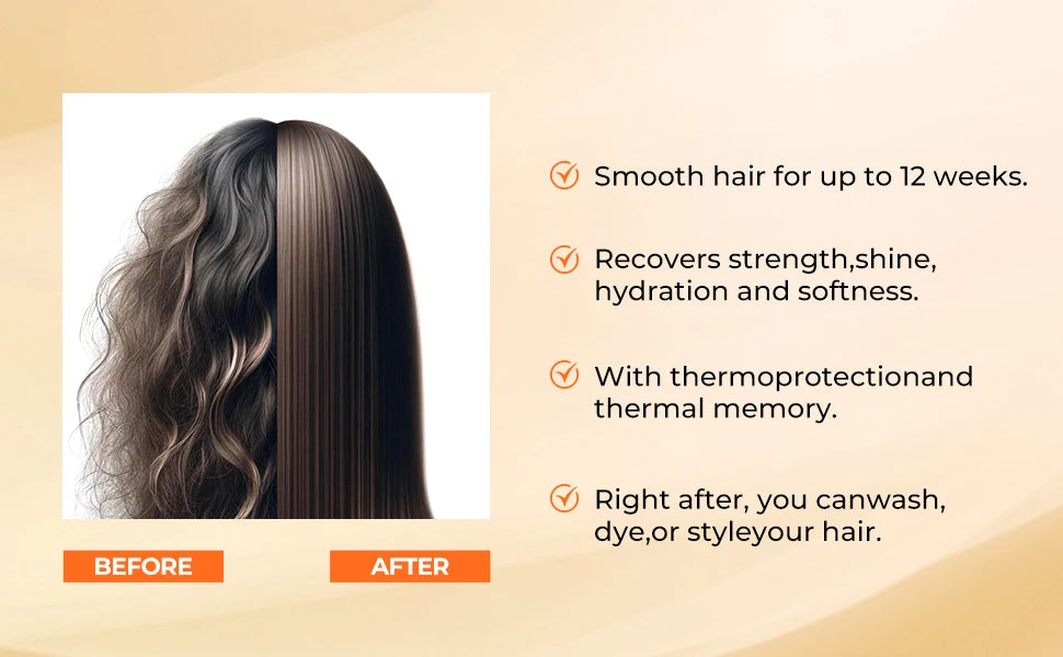 KIT ALISADOR Karseell Gold Keratina reparación rápida para alisar el cabello dañado, suave y liso