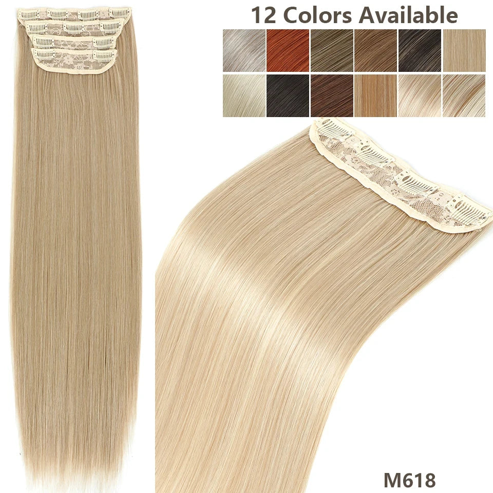Pack 4 Extensiones SIN ENREDO 66 cm PREMIUM 🥇 Semi Naturales