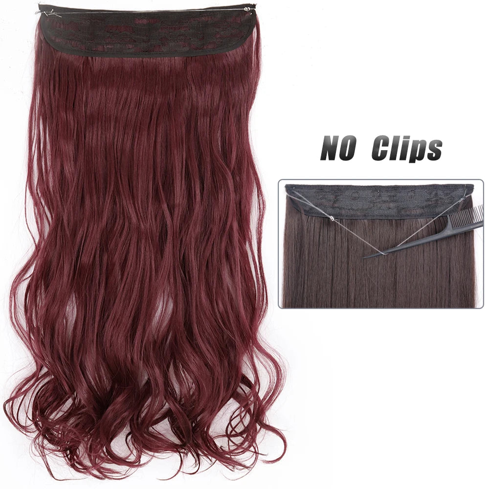 EXTENSIONES HILO INVISIBLE 80 cm Largo CABELLO 100% Similar al Cabello Natural 🥇