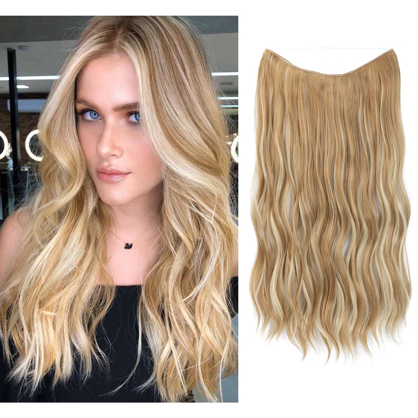 MAXI CORTINA HILO INVIBLE Balayage Semi Natural🥇 60 cm