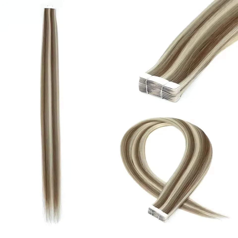 NEW⭐️ PACK 20 PIEZAS EXTENSIONES ADHESIVAS 66 CM CALIDAD PREMIUM🥇  SIMILAR AL NATURAL