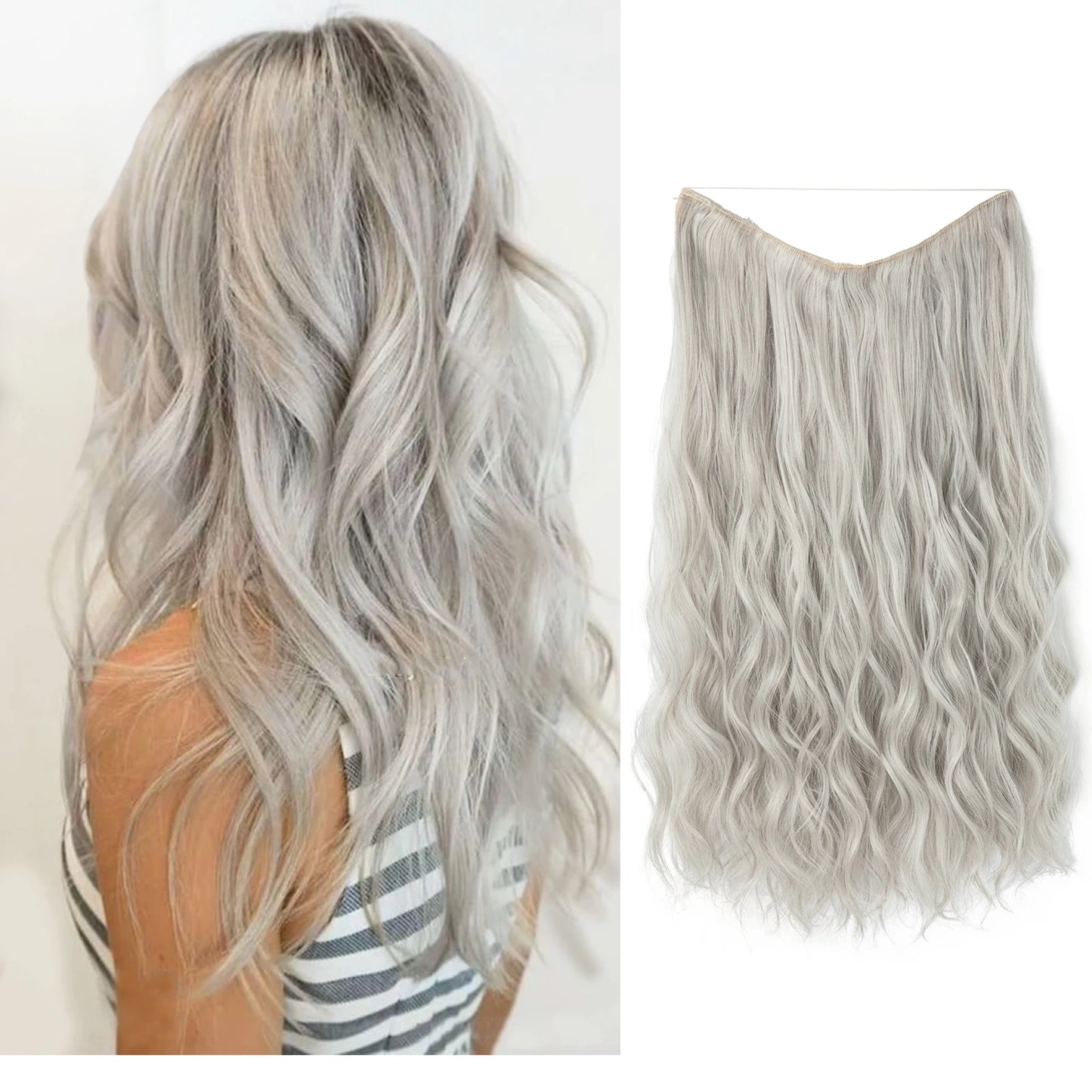 MAXI CORTINA HILO INVIBLE Balayage Semi Natural🥇 60 cm