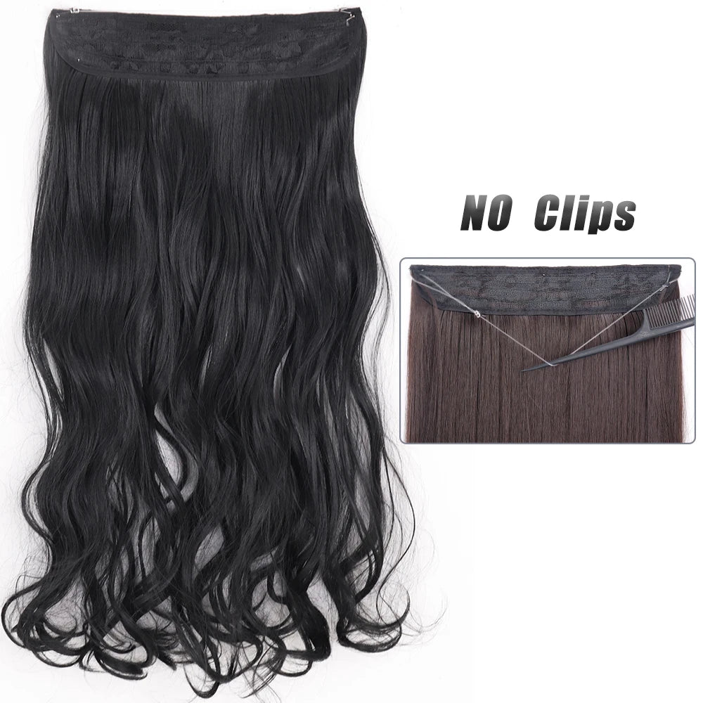 EXTENSIONES HILO INVISIBLE 80 cm Largo CABELLO 100% Similar al Cabello Natural 🥇