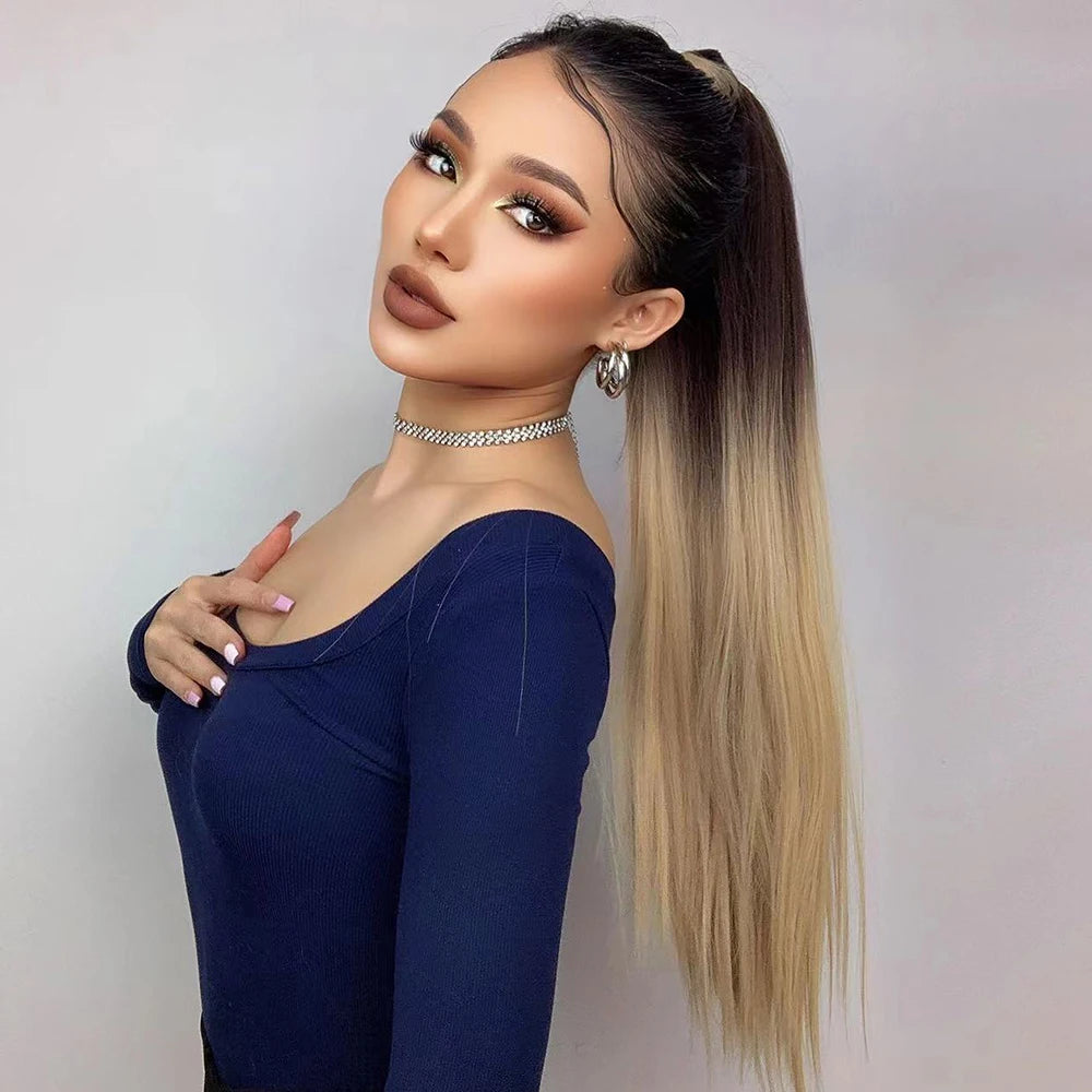 Coleta Balayage 66 cm largo Semi Natural 🥇