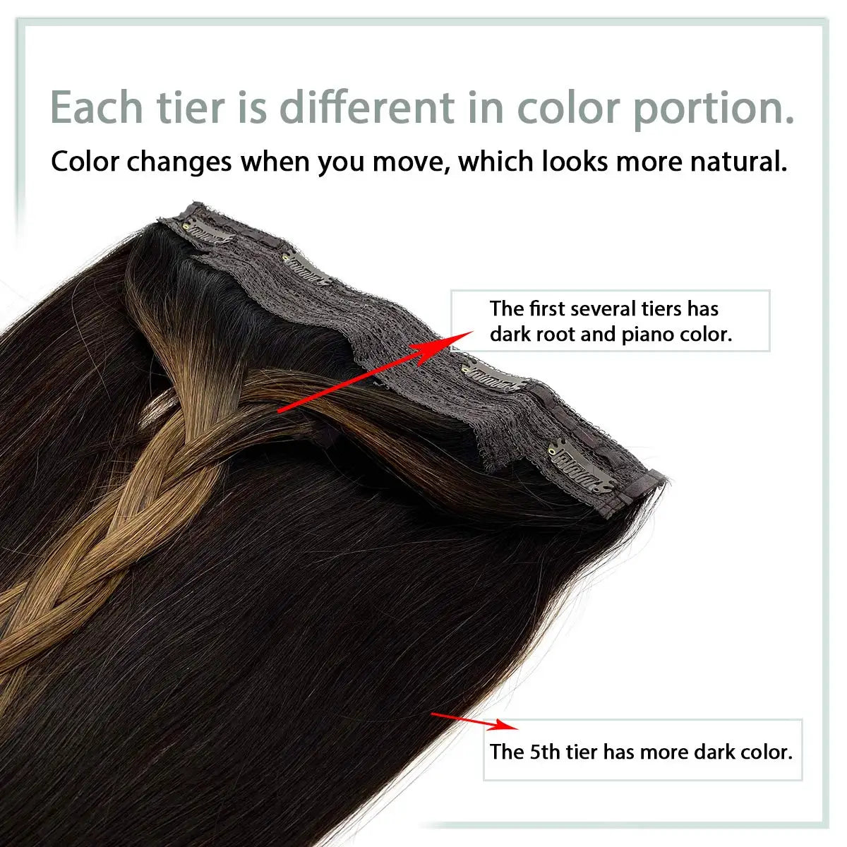 Extensiones de Cabello Natural 100% ©️ Balayage Hilo Invisible
