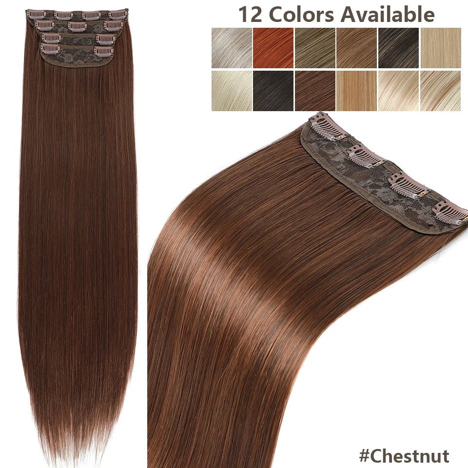 Pack 4 Extensiones SIN ENREDO 66 cm PREMIUM 🥇 Semi Naturales