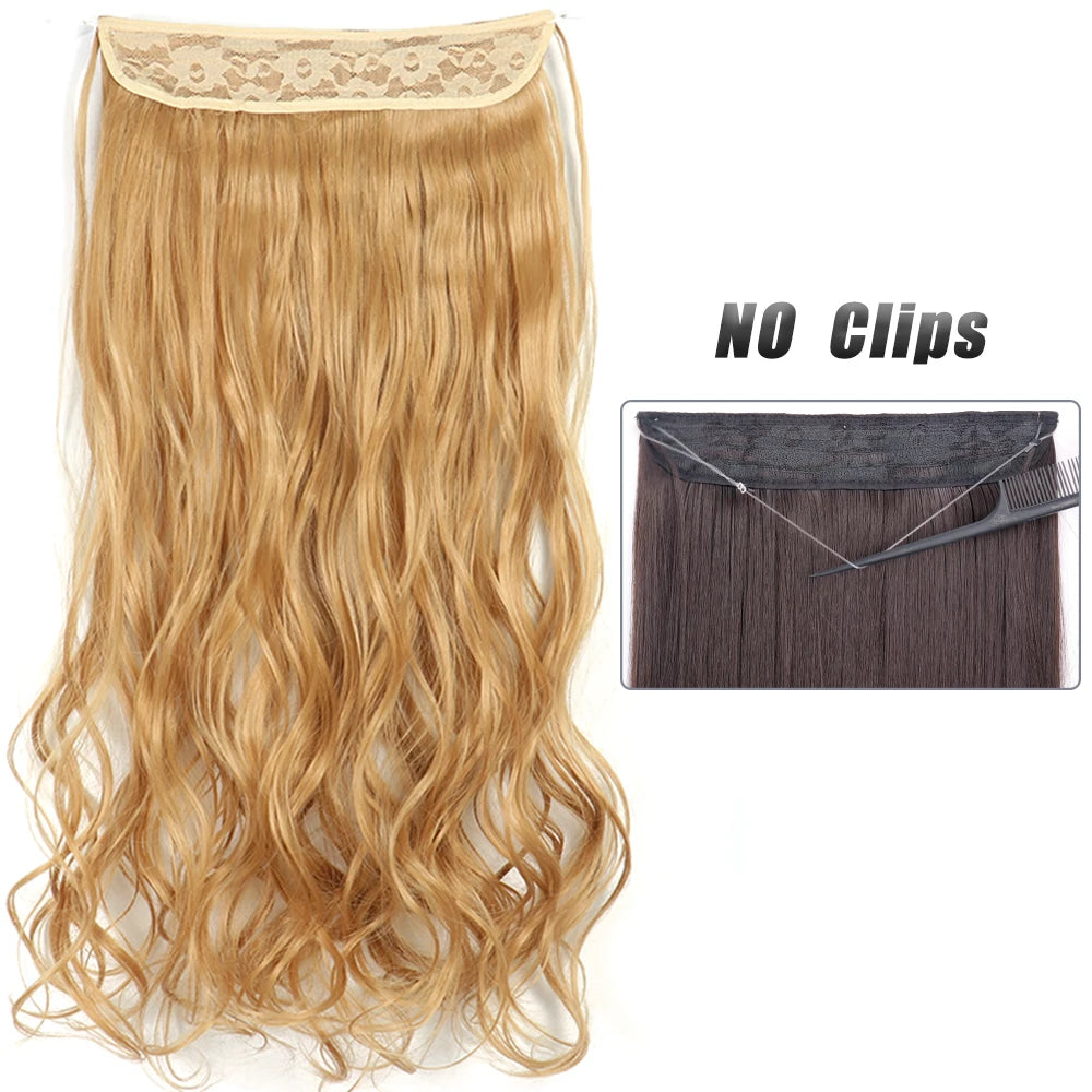 EXTENSIONES HILO INVISIBLE 80 cm Largo CABELLO 100% Similar al Cabello Natural 🥇