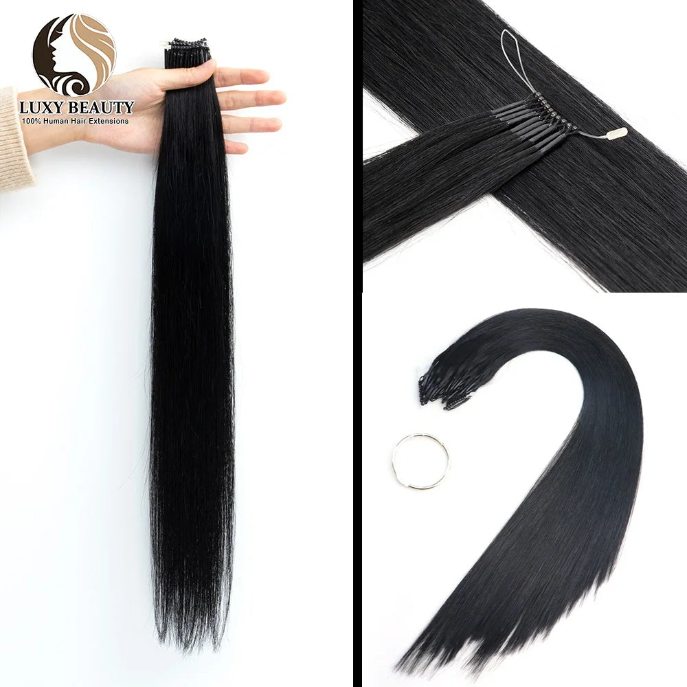 Extensiones de cabello 100% Natural©️ con microperlas 8D Pack 100 unidades