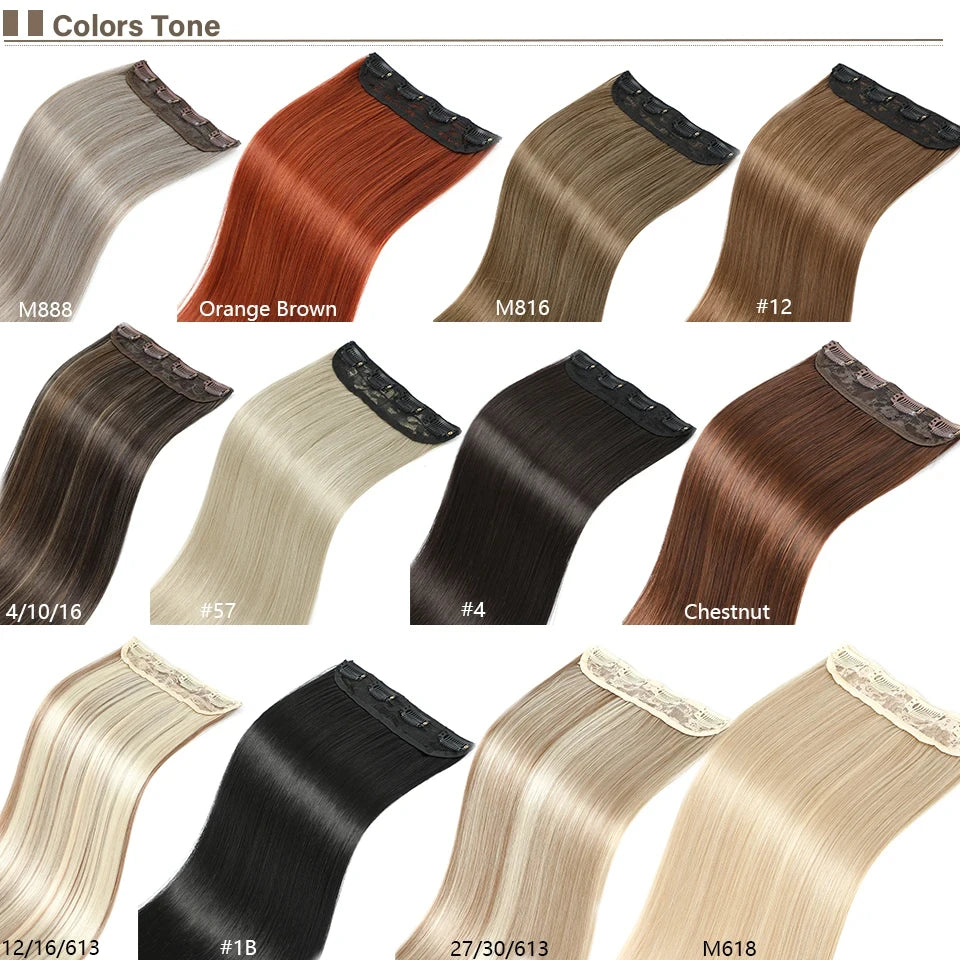 Pack 4 Extensiones SIN ENREDO 66 cm PREMIUM 🥇 Semi Naturales