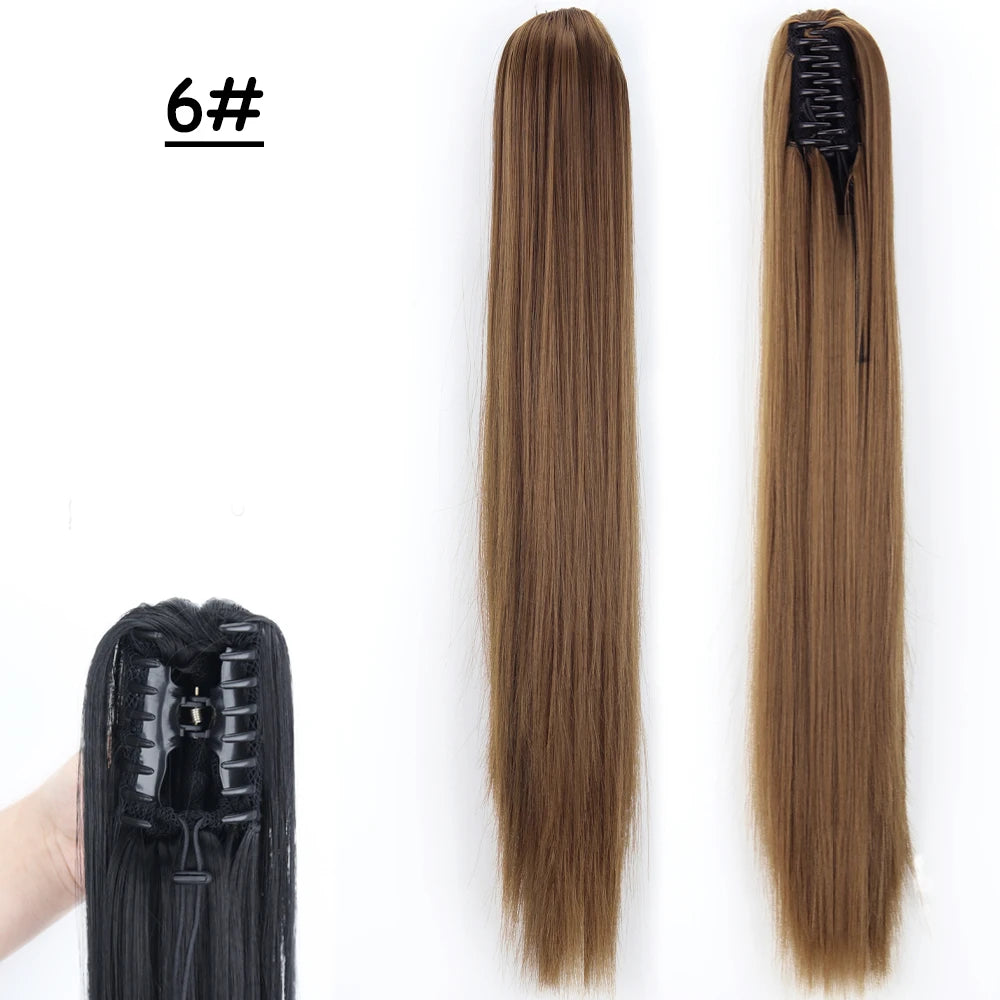 COLETA con Pinche 60 cm Largo CABELLO 100% Similar al Cabello Natural 🥇