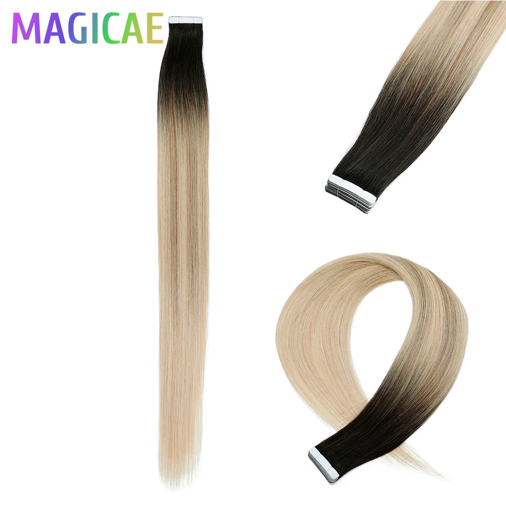 NEW⭐️ PACK 20 PIEZAS EXTENSIONES ADHESIVAS 66 CM CALIDAD PREMIUM🥇  SIMILAR AL NATURAL