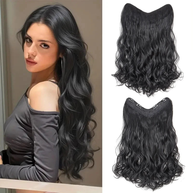MAXI Cortina 60 cm  Rulos Tonos Naturales Cabello Similar al Natural