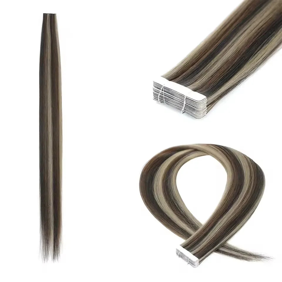 NEW⭐️ PACK 20 PIEZAS EXTENSIONES ADHESIVAS 66 CM CALIDAD PREMIUM🥇  SIMILAR AL NATURAL