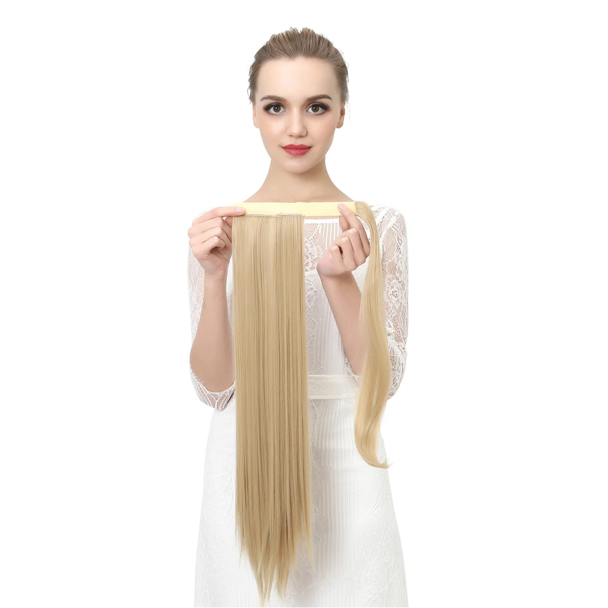 Coleta Cabello Liso Semi Natural  60 cm largo 🥇