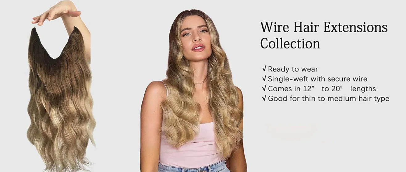Extensiones de Cabello Natural 100% ©️ Balayage Hilo Invisible