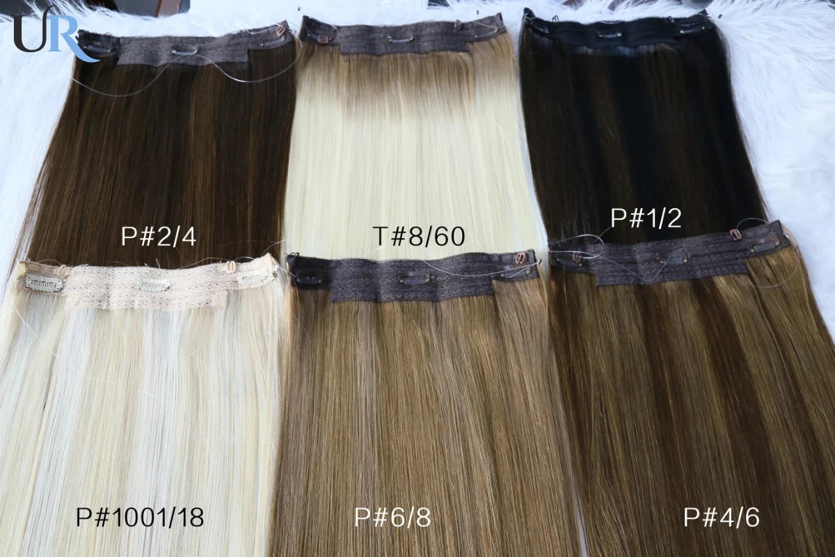 HILO INVISIBLE Extensiones 100% Natural ©️ 66 cm de largo (32 tonos)
