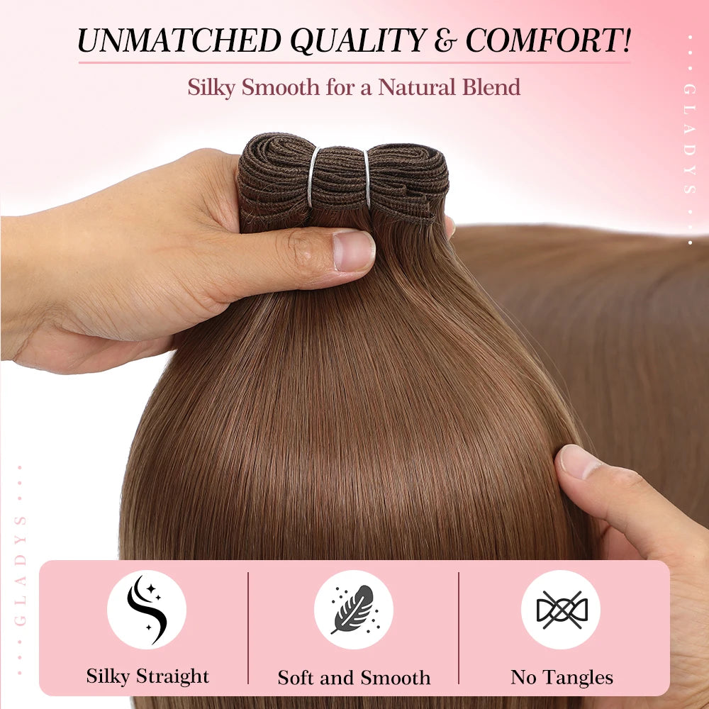 MAZO Extensiones de Cabello PREMIUM🥇 Similar al Natural Tonos Balayage Hasta 70 cm Largo