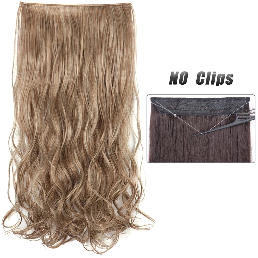 EXTENSIONES HILO INVISIBLE 80 cm Largo CABELLO 100% Similar al Cabello Natural 🥇