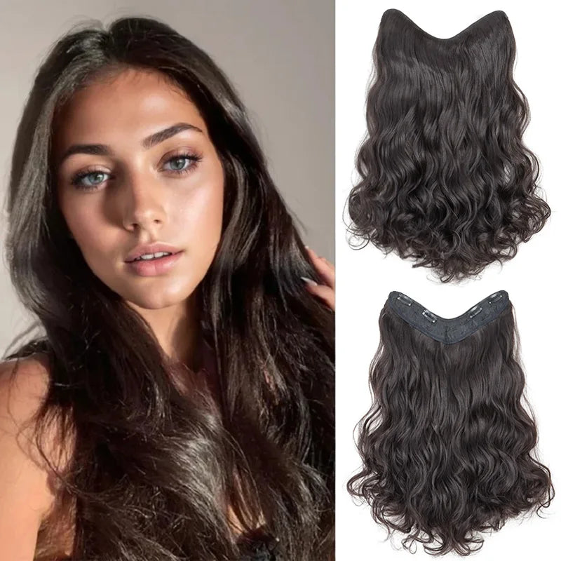 MAXI Cortina 60 cm  Rulos Tonos Naturales Cabello Similar al Natural