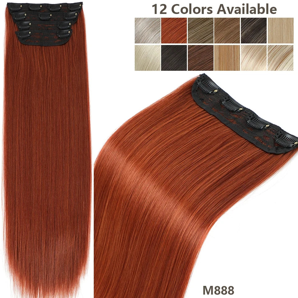 Pack 4 Extensiones SIN ENREDO 66 cm PREMIUM 🥇 Semi Naturales