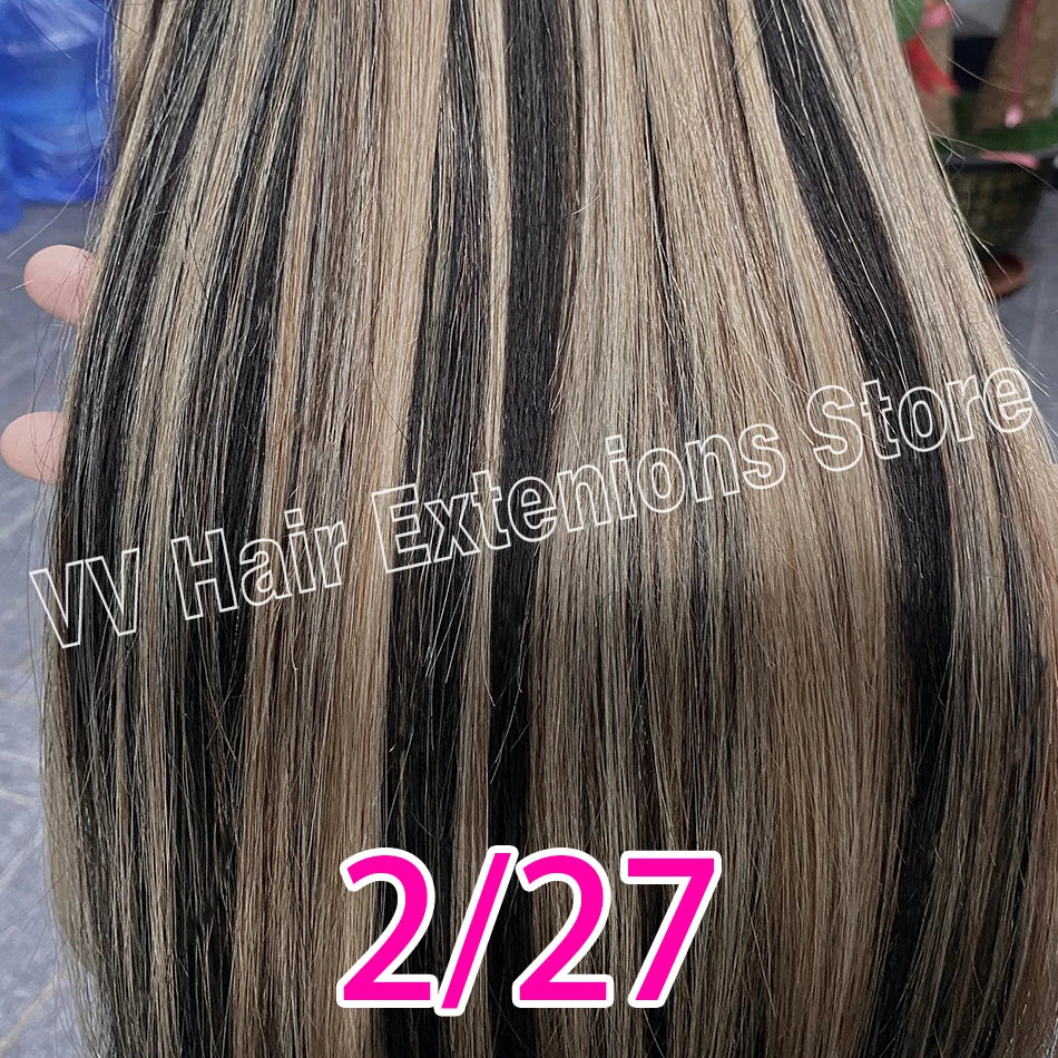 Cinta Adhesiva Invisible Genius, doble trama Cabello Virgen 100% Natural Premium 76 cm