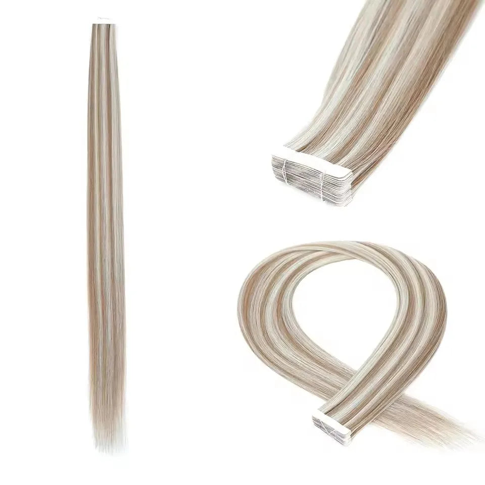 NEW⭐️ PACK 20 PIEZAS EXTENSIONES ADHESIVAS 66 CM CALIDAD PREMIUM🥇  SIMILAR AL NATURAL