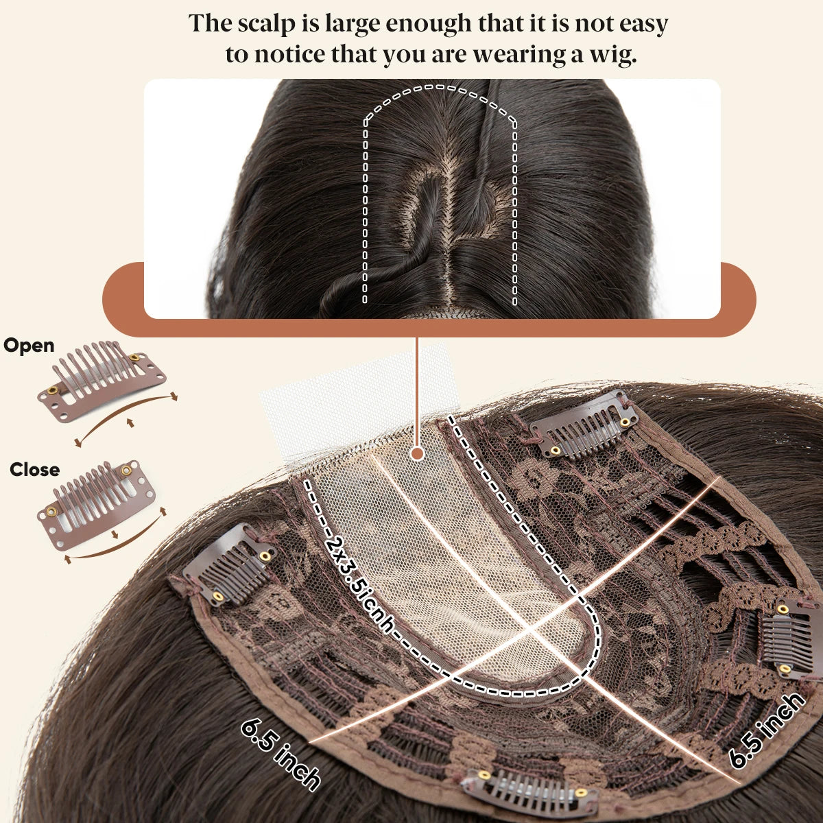 Corona Ondulada 55 cm Largo Cabello Organico Premium
