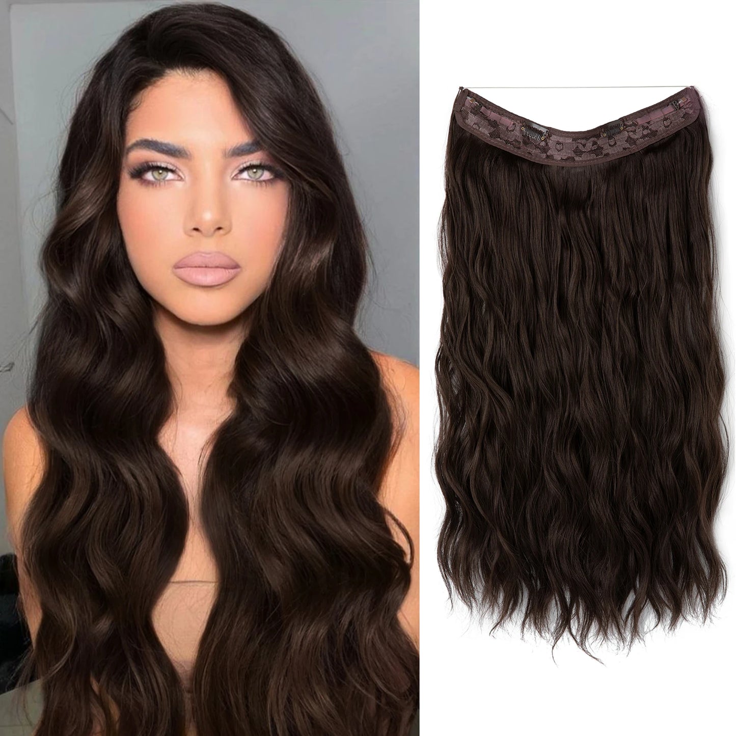 MAXI CORTINA HILO INVIBLE Balayage Semi Natural🥇 60 cm