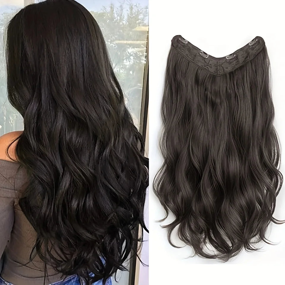2X1 🛍️ EXTENSIONES CORTINA  V 4 Clip 70 cm Largo CABELLO 100% Similar al Cabello Natural 🥇