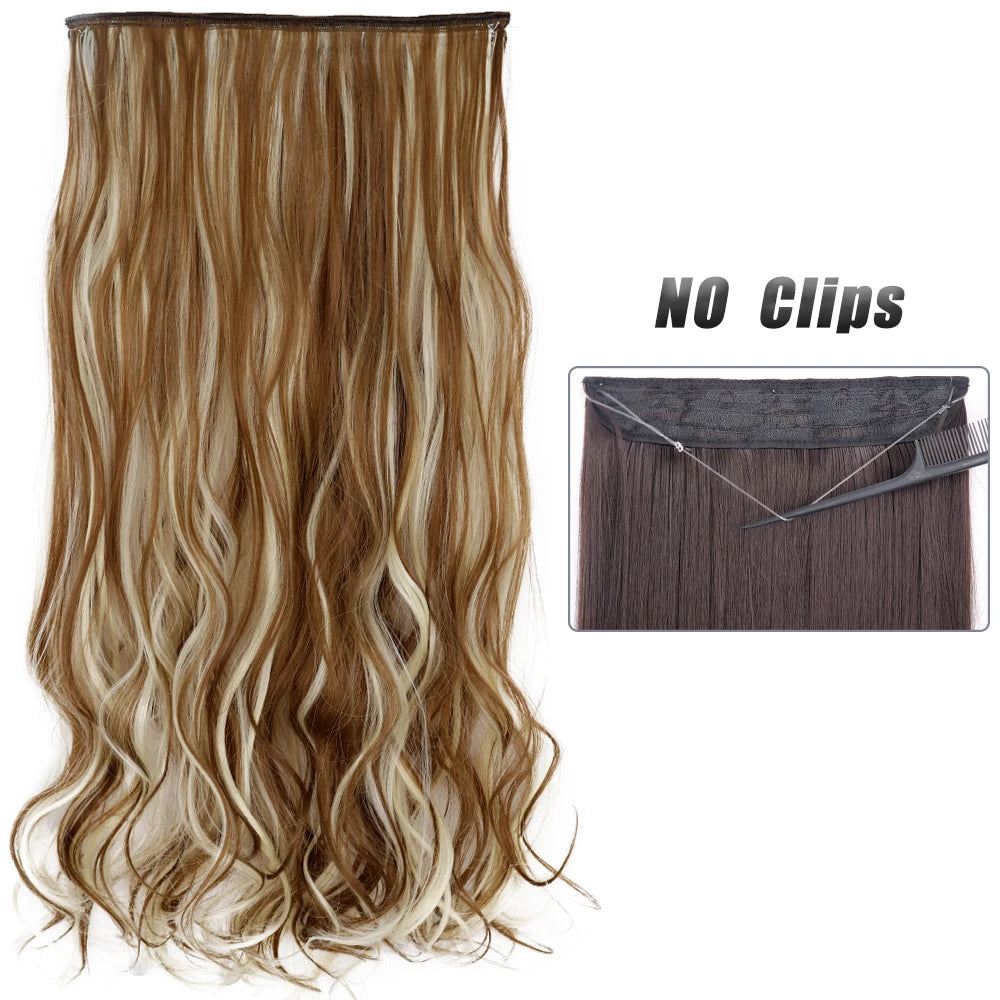 EXTENSIONES HILO INVISIBLE 80 cm Largo CABELLO 100% Similar al Cabello Natural 🥇