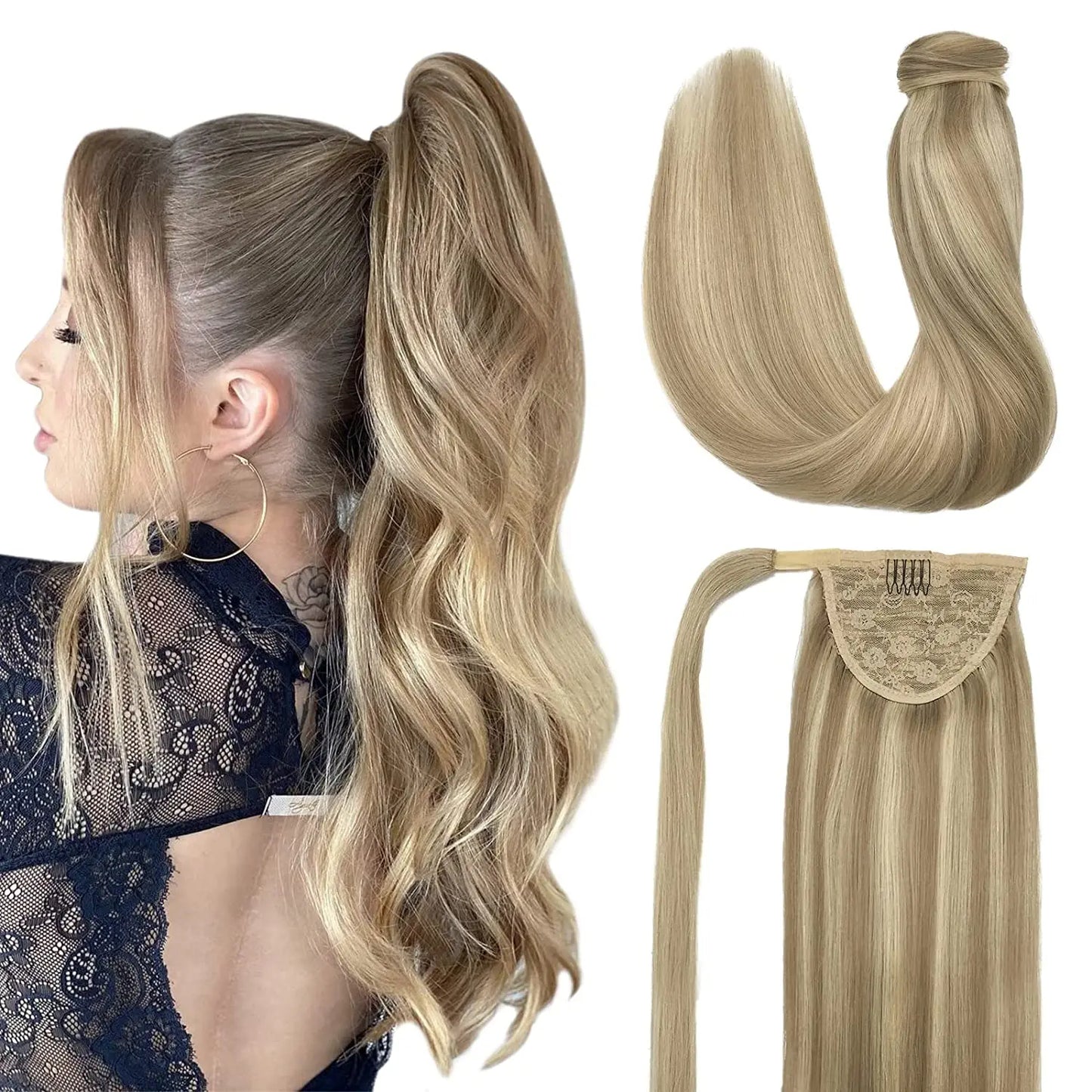 Coleta Cabello 100% Natural 55 cm