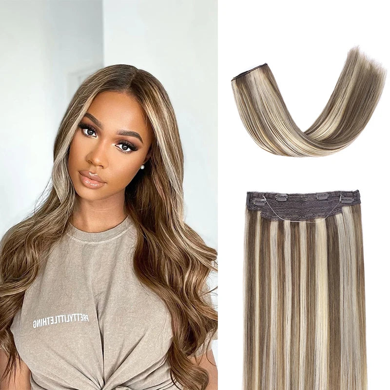 Extensiones de Cabello Natural 100% ©️ Balayage Hilo Invisible